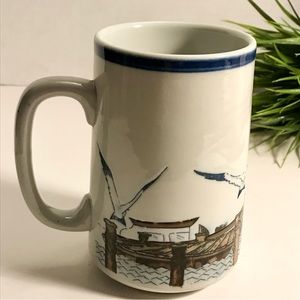 Vintage Otagiri Japan Seagulls Ocean Mug Cup Stoneware